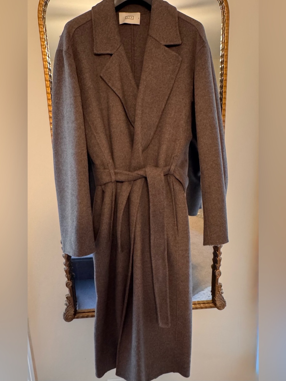 AYR The Robe Coat Trench Coat in Brown Size Medium
